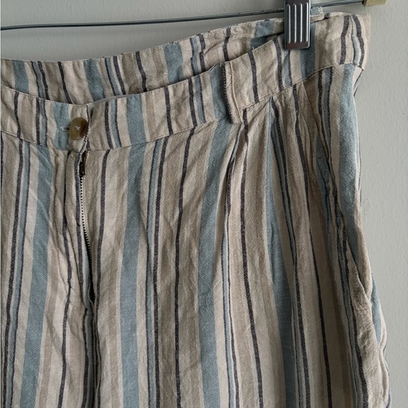 Indi & Cold Linen Pant Blue and Neutrals Stripe - Picture 2 of 3